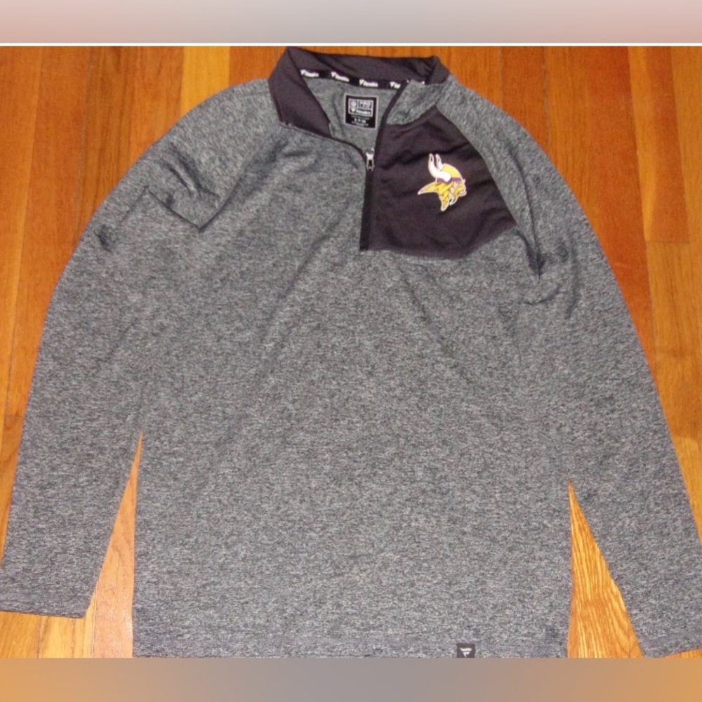 Fanatics Pro Line Minnesota Vikings 1/4 Zip Long Sleeve Pullover Mens Sz: S​